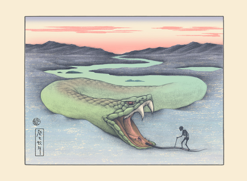 Journey_Year_Of_The_Snake_SilkScreen_癸巳蛇年丝网版画