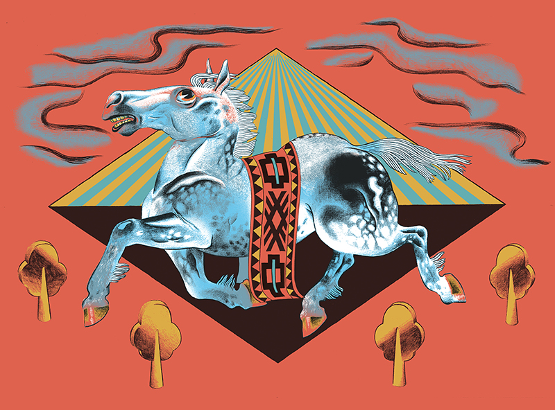 Year_Of_The_Horse_IdleBeats_爱豆笔此甲午马年丝网版画