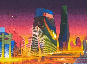 在上海生活八年之久后，Gregor用四色丝网印重新制作这幅海报。有了在这座“真正的大城市”生活的更多经历以及对其的更深了解，他改变了这幅版画的概念，它现在代表世界各个大都会。他相信，在像上海这样的地方，你可以看到未来文明的走向，它未必是反乌托邦，但是确是充满了激动人心的机会。