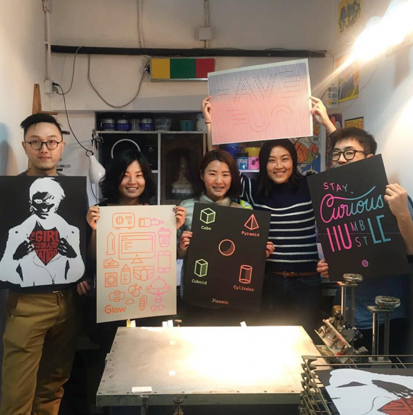 IdleBeats_Team_Building_Event爱豆笔此团队建设丝网印刷工作坊